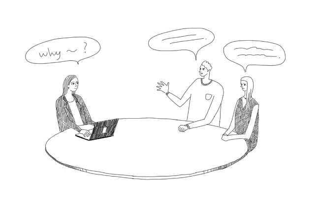 地図を見ているイラスト