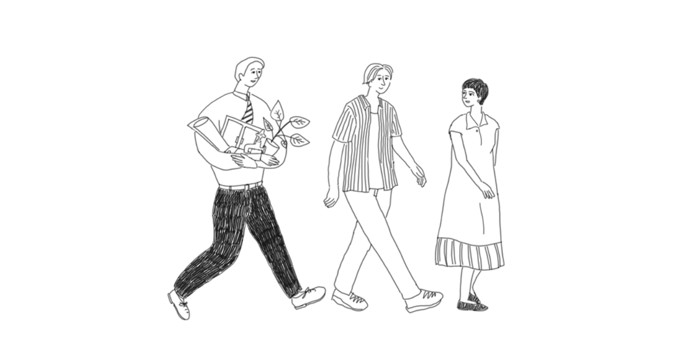 ロックグライミングしている子供のイラスト