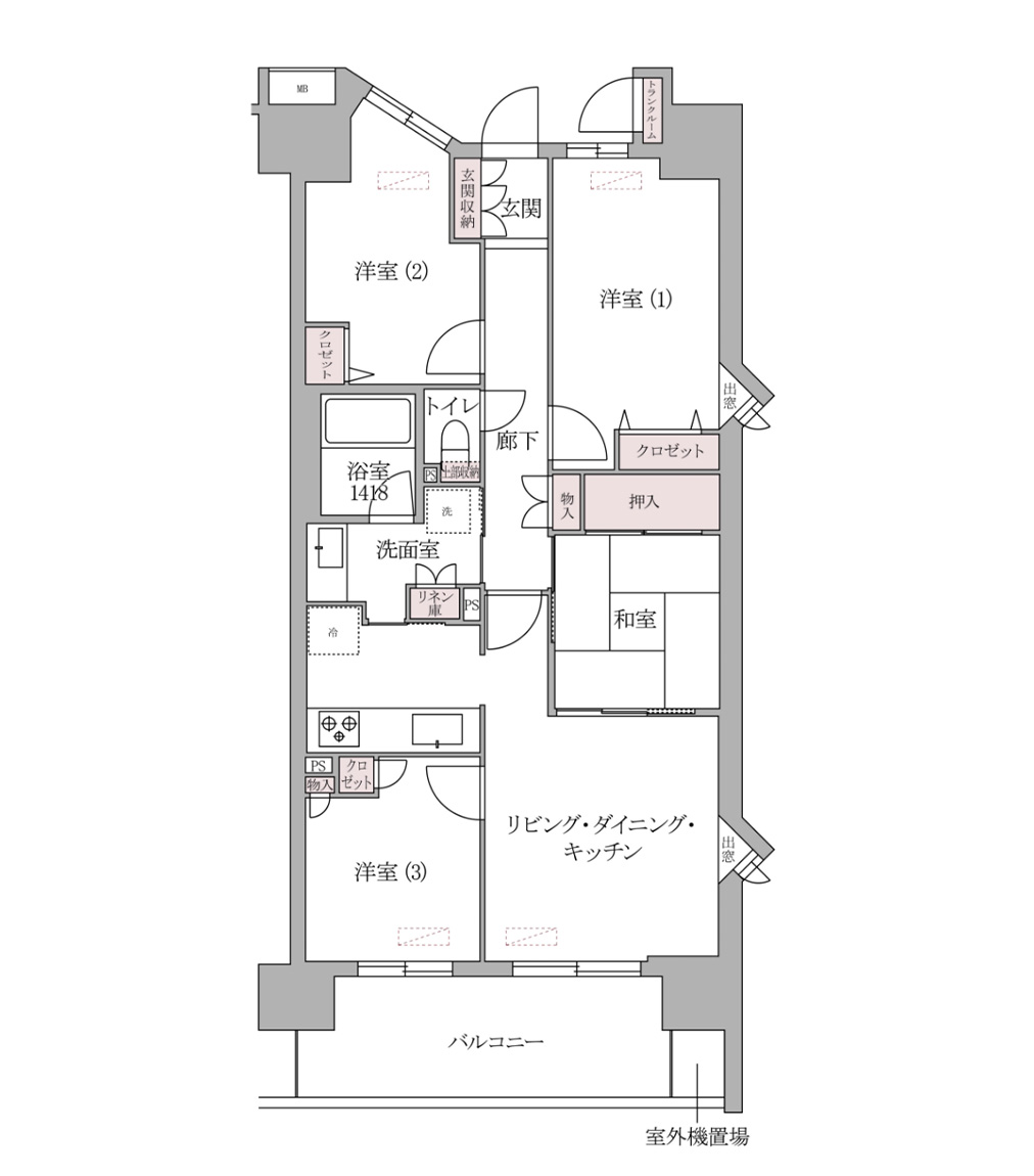 オーダーリノベーション前の間取り